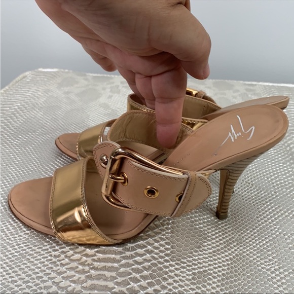 Giuseppe Zanotti $895 Metallic Double Buckle Strap Sandal, 6.5 - Picture 7 of 16